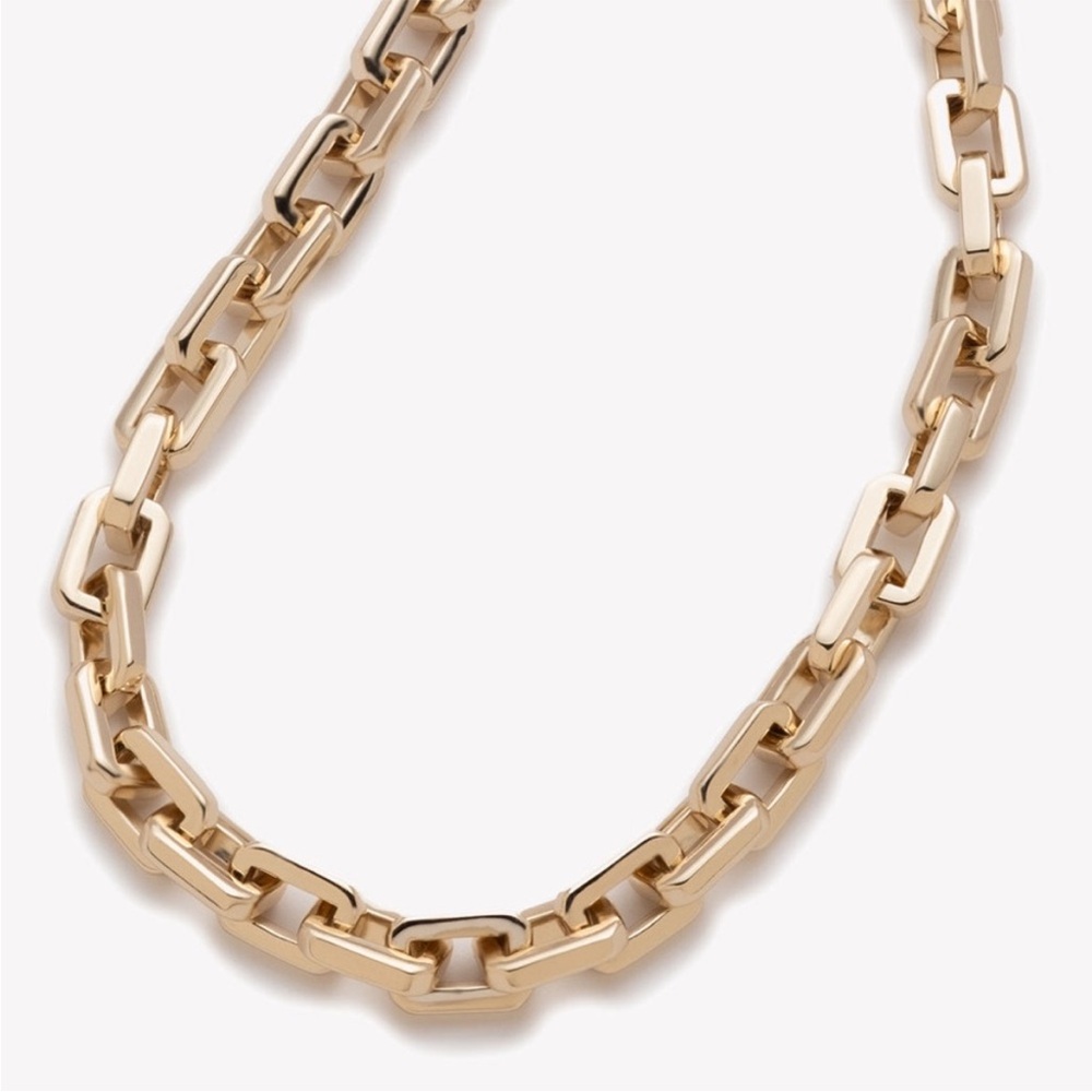 Eddie Borgo supra link necklace chainlink gold finish modern revolve jewelry